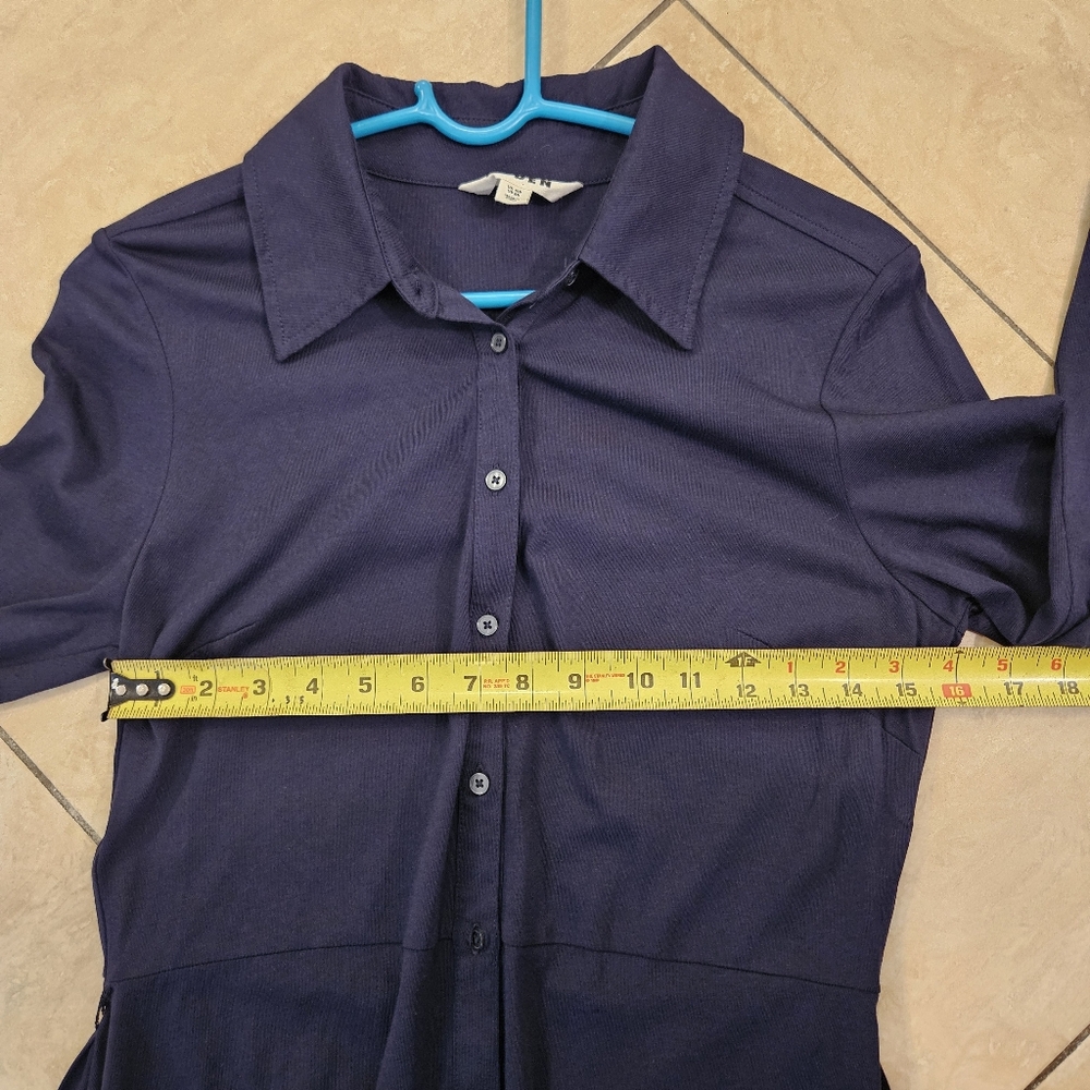 Boden woman's long sleeved dress size UK12R. US 8R button down with belt tie - Picture 10 of 10